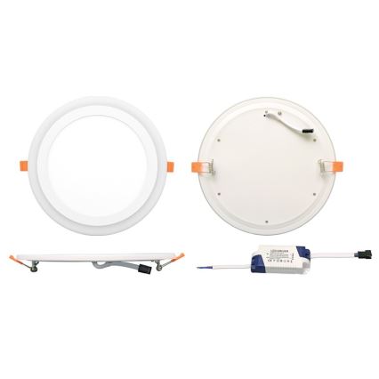 LED Lámpara empotrable DUO LED/18W/230V + LED/6W