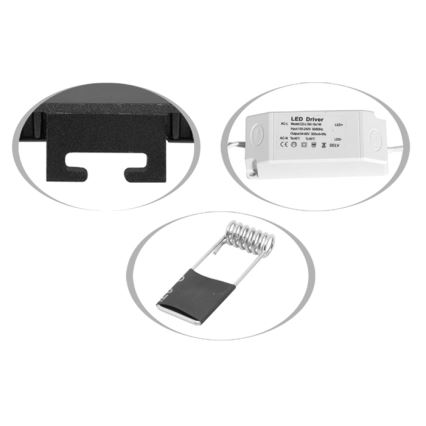 Lámpara empotrable de baño LED RAFA LED/12W/230V 3000/4000/6000K 17x17 cm IP44 negro