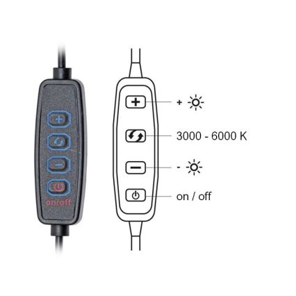Lámpara de mesa LED regulable PRIM LED/10W/230V 3000-6000K blanco