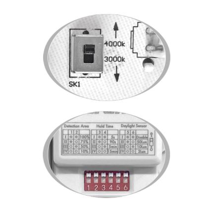 Plafón LED de exterior con sensor MARTIN LED/15W/230V 3000/4000K diá. 30 cm IP65 negro