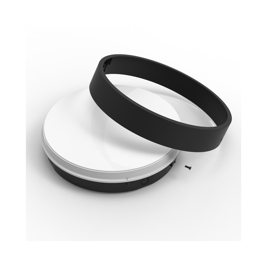 Plafón LED de exterior con sensor MARTIN LED/25W/230V 3000/4000K diá. 35 cm IP65 negro