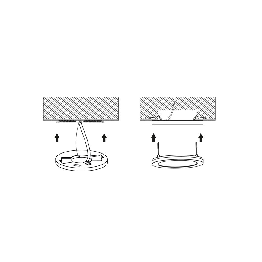 Panel LED regulable LEXA LED/6/12/18W/230V 3000/4000/6000K diá. 22,5 cm negro