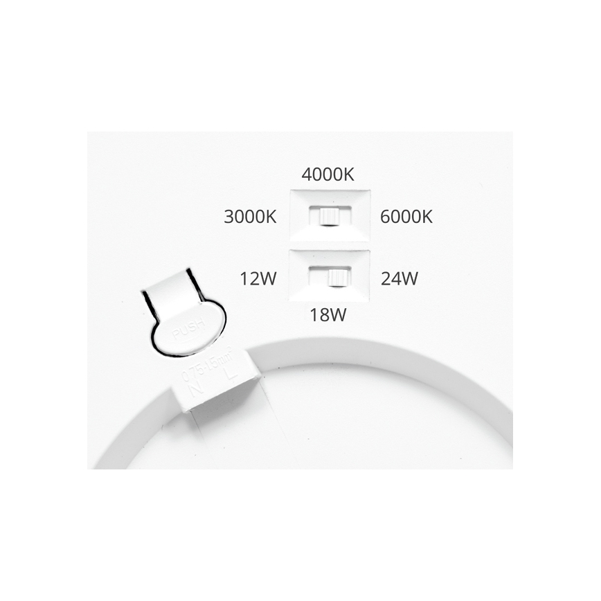 Panel LED regulable LEXA LED/12/18/24W/230V 3000/4000/6000K diá. 30 cm blanco