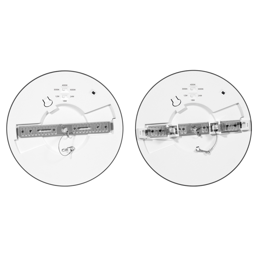 Lámpara empotrable LED regulable con sensor LEXA LED/12/18/24W/230V 3000/4000/6000K diá. 30 cm negro
