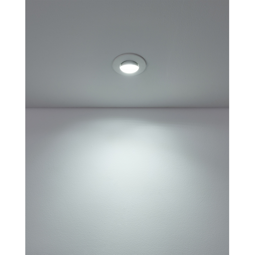Eglo - Juego de 7 focos empotrables LED / 4,9 W / 230 V / 2700/4000/6500 K / Ø 9 cm / blanco