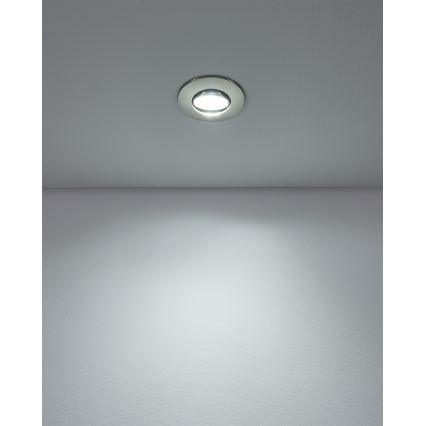 Eglo - Pack de 10 downlights empotrables LED/4,9W/230V 2700/4000/6500K Ø 9 cm cromo mate