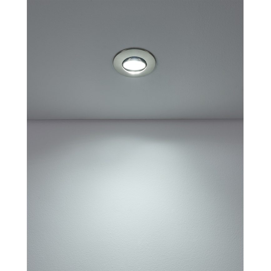Eglo - Pack de 10 downlights empotrables LED/4,9W/230V 2700/4000/6500K Ø 9 cm cromo mate