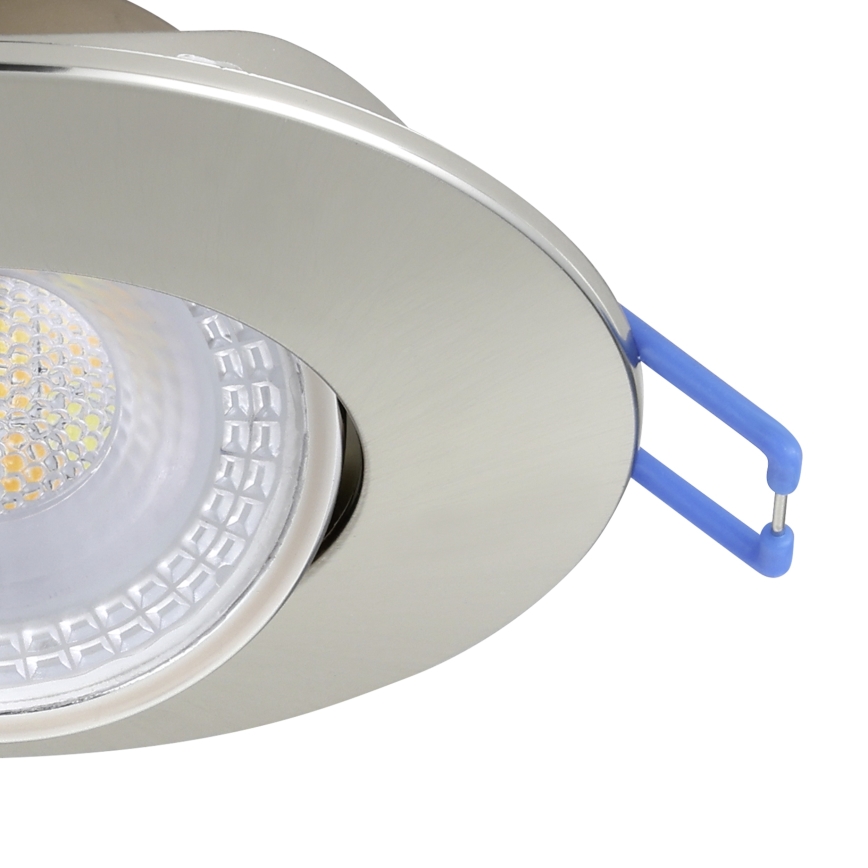 Eglo - Pack de 10 downlights empotrables LED/4,9W/230V 2700/4000/6500K Ø 9 cm cromo mate