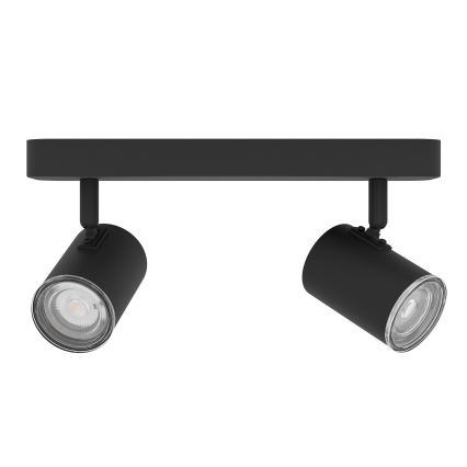 Eglo - Foco de baño 2x GU10/5W/230V IP44 negro