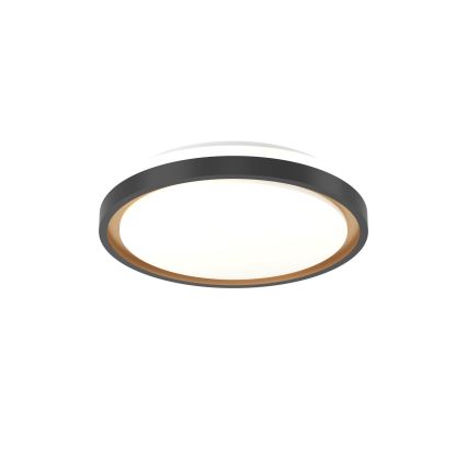 Eglo 300684 - Luminaria de techo regulable LED RGBW MALERAMARA-Z LED/14W/230V 2700-6500K Ø 35,7 cm negra/dorada + mando a distancia