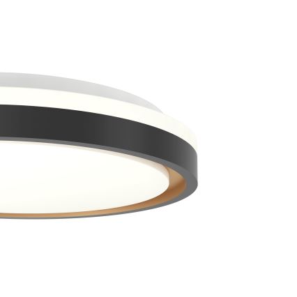 Eglo 300684 - Luminaria de techo regulable LED RGBW MALERAMARA-Z LED/14W/230V 2700-6500K Ø 35,7 cm negra/dorada + mando a distancia