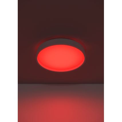 Eglo 300686 - Lámpara de techo LED RGBW regulable MASSIGNANO-Z LED/18,5W/230V 2700-6500K diámetro 40 cm blanca + mando a distancia