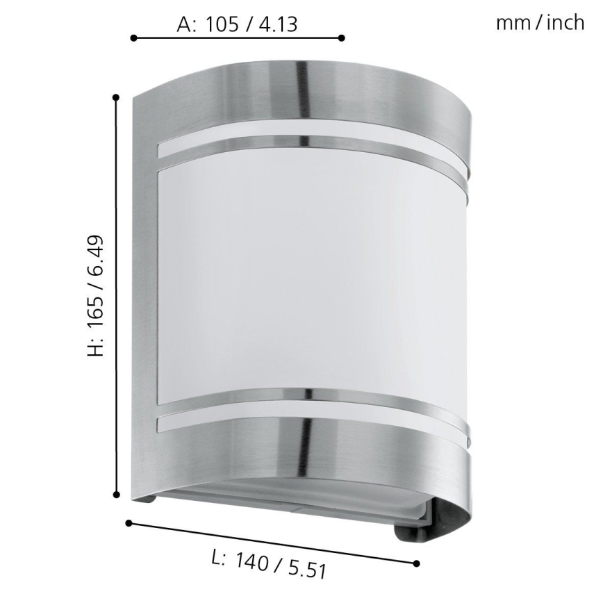 Eglo - Aplique exterior 1xE27/40W IP44