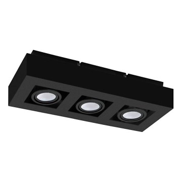 Eglo 31064 - Foco LED empotrable MENDOZA 3xLED/4,7W/230V 3000K negro