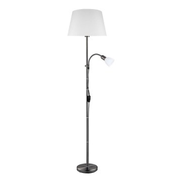 Eglo 31178 - Lámpara de pie ALMACEN 1xE27/60W/230V + 1xE14/25W negra/blanca