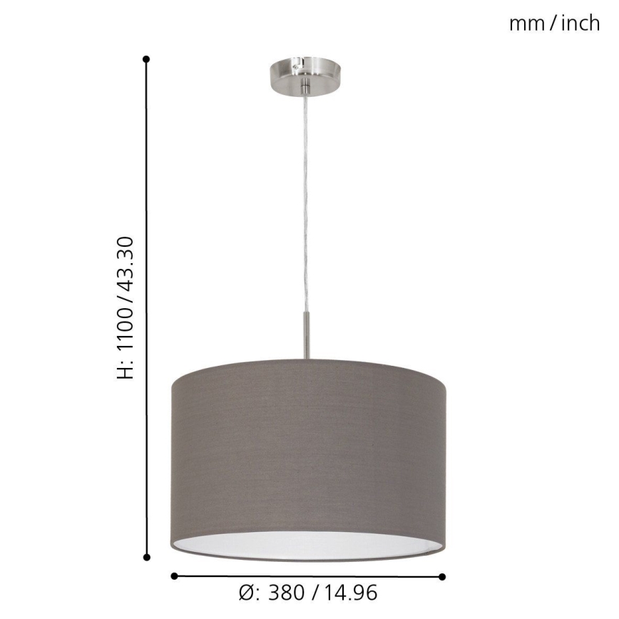Eglo Lámpara colgante con cable E27/60W/230V