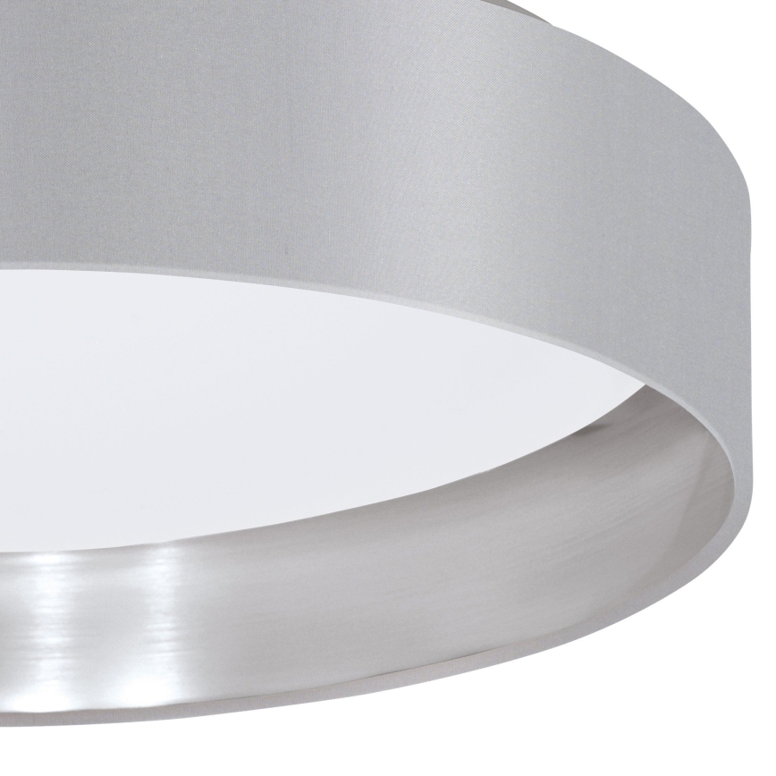 Eglo 31623 - Lámpara de techo LED MASERLO, 16W/230V, 3000K, diámetro 40,5 cm, gris/plateado