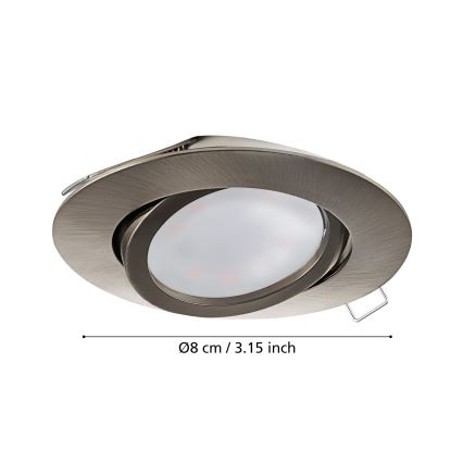 Eglo - Juego de 3 focos empotrables LED TEDO 1xGU10-LED/5W/230V