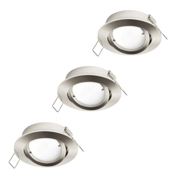Eglo 31692 - Juego de 3 focos empotrables LED TEDO 1x GU10/5W/230V