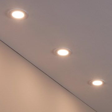 Eglo 31741 - Juego de 3 downlights empotrables LED regulables para baño FUEVA-Z LED/2,8W/230V 2700-6500K IP44 blanco, diámetro 8,5 cm