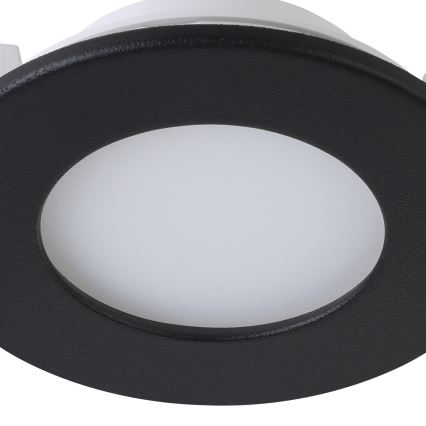 Eglo 31743 - Juego de 3 luminarias empotradas LED regulables para baño FUEVA-Z LED/2,8W/230V 2700-6500 IP44 negro diámetro 8,5 cm