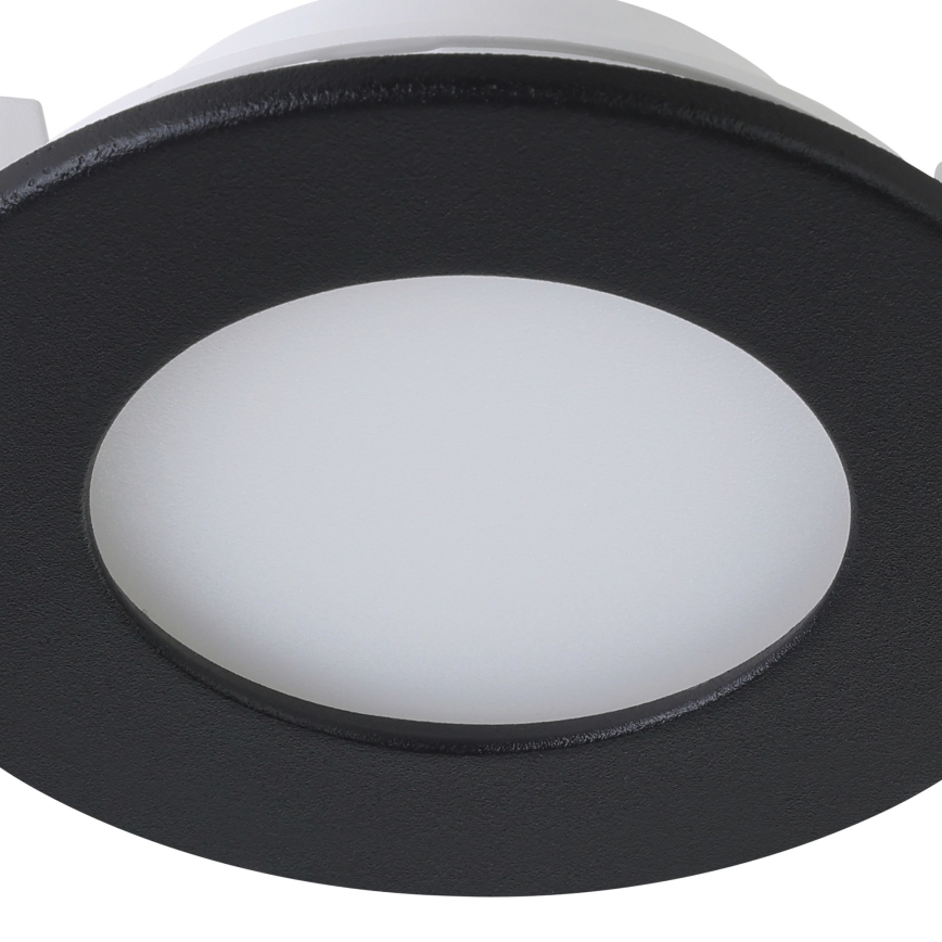 Eglo 31743 - Juego de 3 luminarias empotradas LED regulables para baño FUEVA-Z LED/2,8W/230V 2700-6500 IP44 negro diámetro 8,5 cm