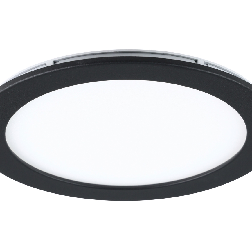 Eglo 31744 - Foco empotrado LED regulable para baño FUEVA-Z LED/10,5W/230V 2700-6500K IP44 negro, diámetro 16,5 cm