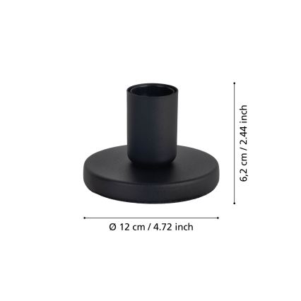 Eglo - Base de lámpara 1xE27/40W/230V negra
