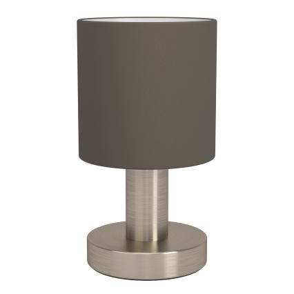 Eglo - Lámpara de mesa 1xE14/40W/230V marrón/cromo mate