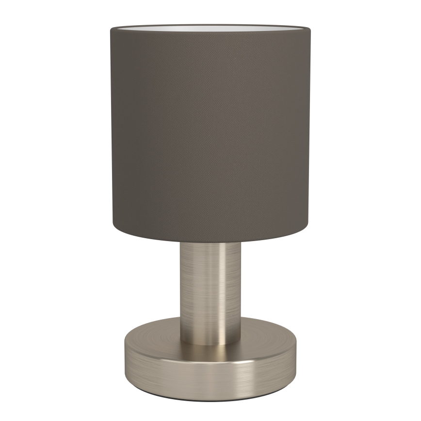 Eglo - Lámpara de mesa 1xE14/40W/230V marrón/cromo mate