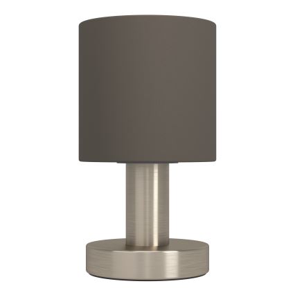 Eglo - Lámpara de mesa 1xE14/40W/230V marrón/cromo mate