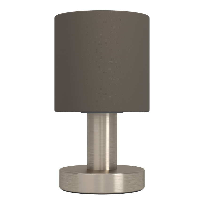 Eglo - Lámpara de mesa 1xE14/40W/230V marrón/cromo mate