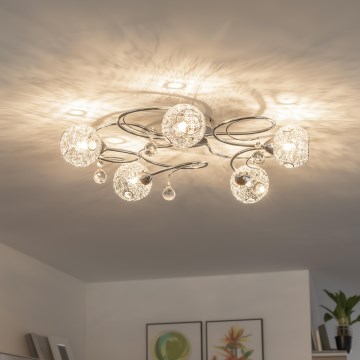 Eglo 32103 - Lámpara LED de techo de montaje en superficie VELAGO 5xG9/33W/230V cromado brillante