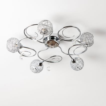 Eglo 32103 - Lámpara LED de techo de montaje en superficie VELAGO 5xG9/33W/230V cromado brillante