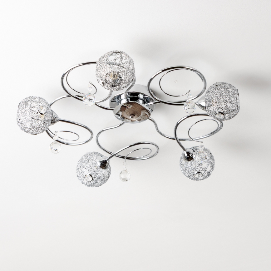 Eglo 32103 - Lámpara LED de techo de montaje en superficie VELAGO 5xG9/33W/230V cromado brillante