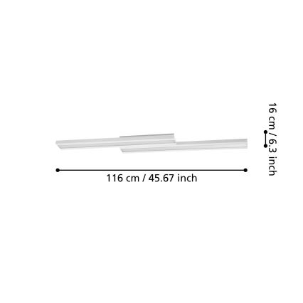 Eglo 32164 - Luminaria de techo LED RGBW regulable SALITERAS-C LED/24W/230V 2700-6500K blanca