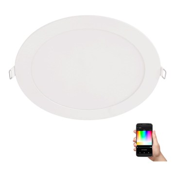 Eglo 32315 - Luminaria empotrable LED RGBW regulable FUEVA-CW LED/16W/230V 2700-6500K Ø 22,5 cm blanca