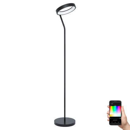 Eglo 32327 - Lámpara de pie regulable LED RGBW MARGHERA-C LED/15,5W/230V 2700-6500K negra