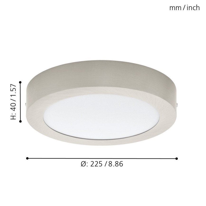 Eglo 32442 - Lámpara de techo LED FUEVA 1 LED/18W/230V Ø 22,5 cm