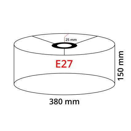 Eglo 32474 - Pantalla universal TUNJA para E27, diámetro 38 cm, marrón