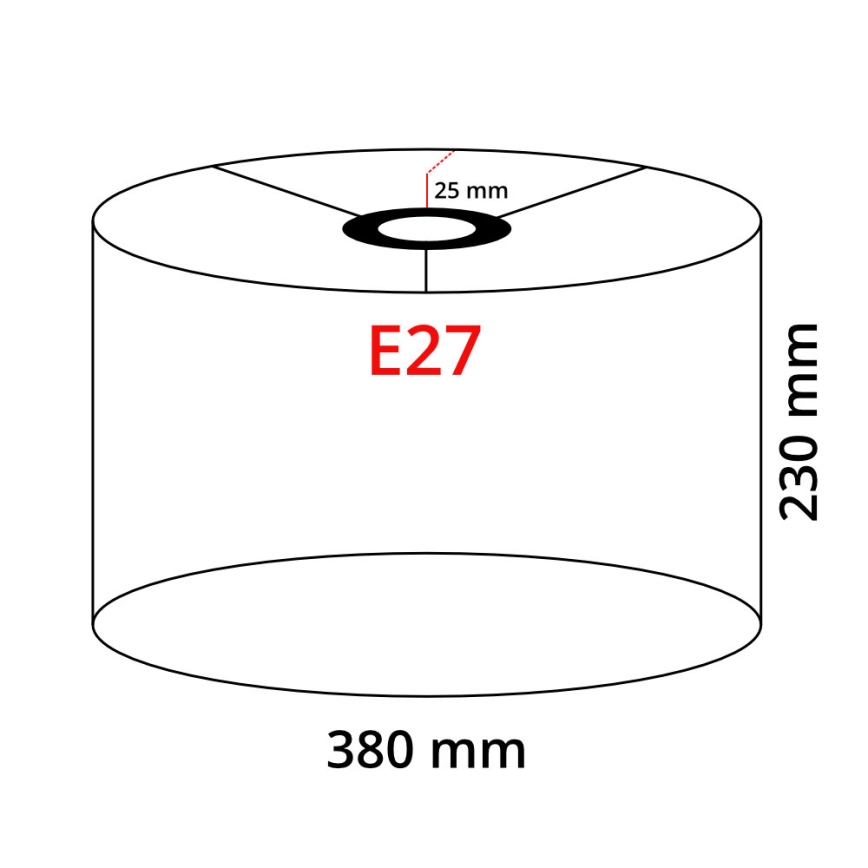 Eglo 32485 - Pantalla universal TUNJA para casquillo E27, Ø 38 cm, marrón