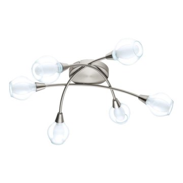 Eglo 32595 - Lámpara de techo de superficie ARNADO 6xG9/33W/230V cromo mate