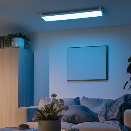 Eglo 32734 - LED RGBW regulable de montaje en superficie 2 en 1 SALOBRENA-C LED/34W/230V blanco + mando a distancia