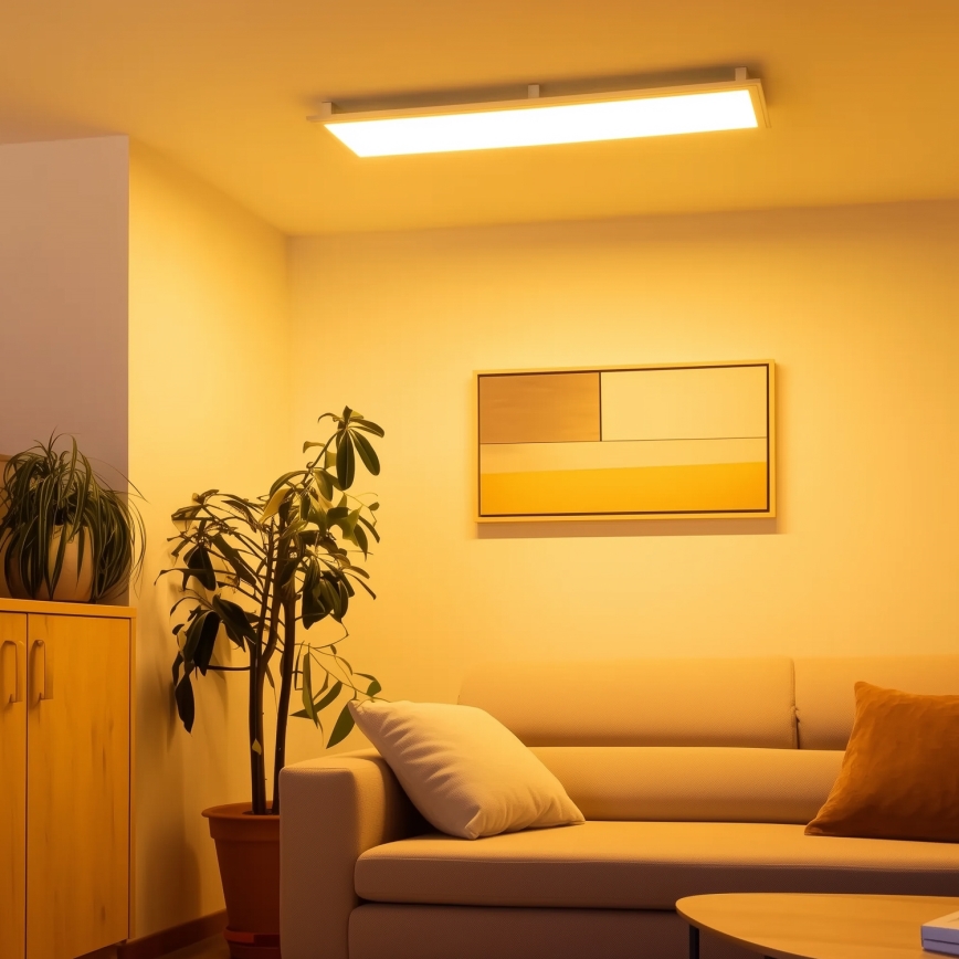 Eglo 32734 - LED RGBW regulable de montaje en superficie 2 en 1 SALOBRENA-C LED/34W/230V blanco + mando a distancia