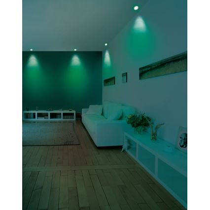Eglo - Luminaria empotrada LED RGB regulable FUEVA-C LED/5,4W/230V diám. 12 cm