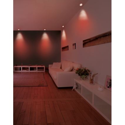 Eglo - Luminaria empotrada LED RGB regulable FUEVA-C LED/5,4W/230V diám. 12 cm