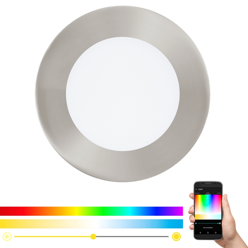 Eglo - Luminaria empotrada LED RGB regulable FUEVA-C LED/5,4W/230V diám. 12 cm