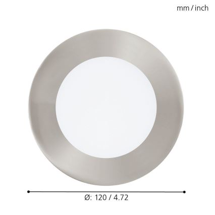 Eglo - Luminaria empotrada LED RGB regulable FUEVA-C LED/5,4W/230V diám. 12 cm