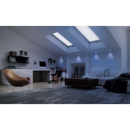 Eglo - Luminaria empotrable LED RGB regulable FUEVA-C LED/10,5W/230V diámetro de 17 cm