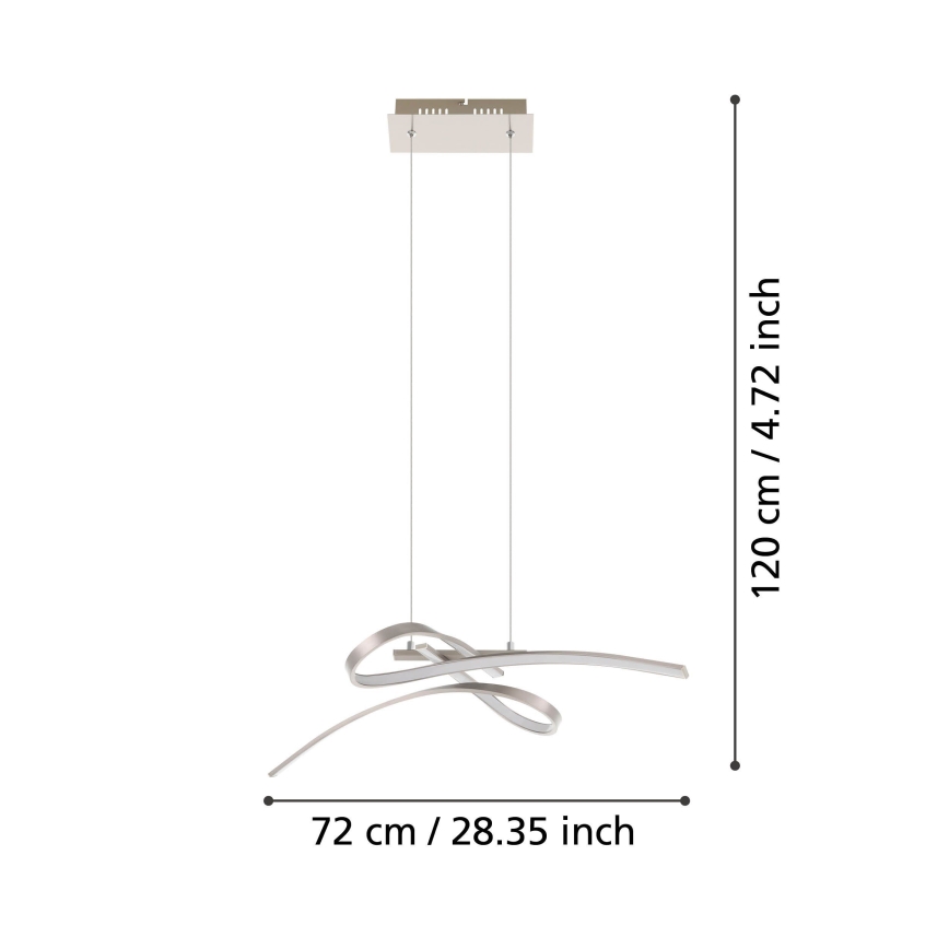 Eglo 32853 - Lámpara colgante LED SYMPHONIE, suspensión por cable LED/18,9W/230V